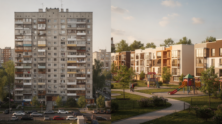 Сравнение жизни в многоквартирном доме и малоэтажном комплексе
